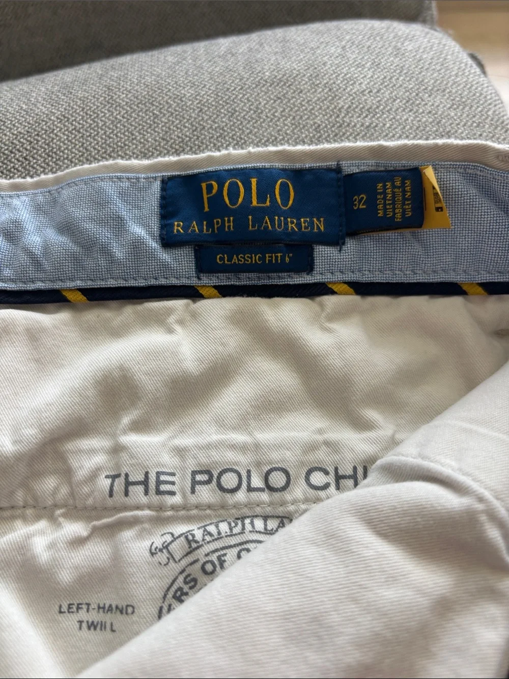 Polo by Ralph Lauren Men's Cream Flat-Front Cotton Shorts